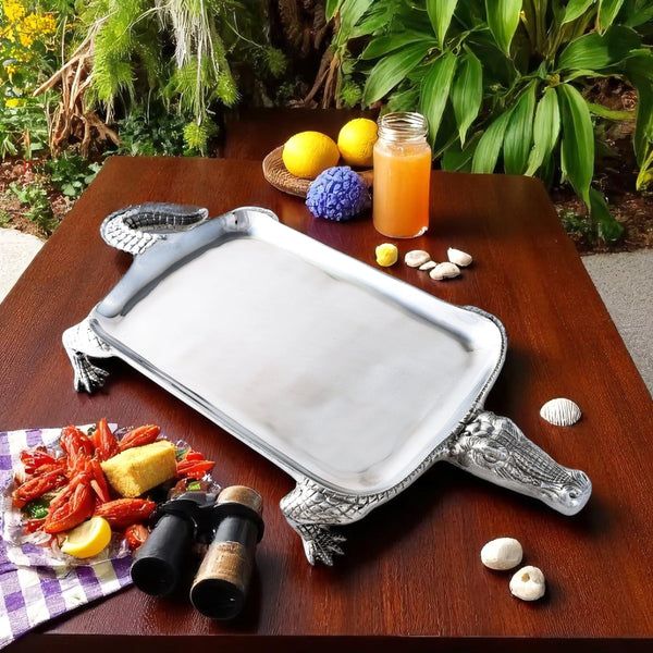 Alligator Figural Platter Arthur Court Designs