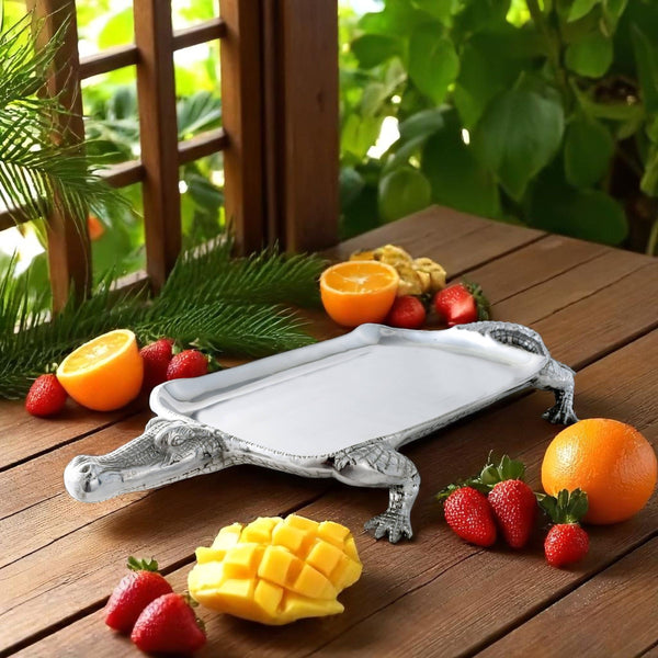 Alligator Figural Platter Arthur Court Designs