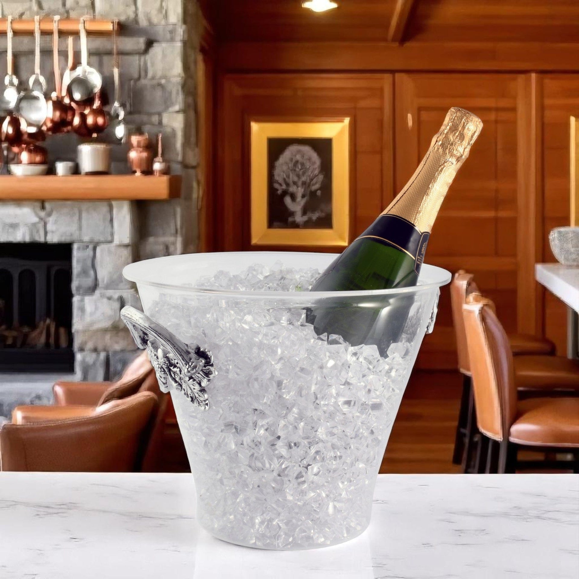 Antler Handle Acrylic Ice Bucket Arthur Court Designs