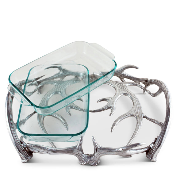 Antler Pyrex Holder Double 2qt Arthur Court Designs