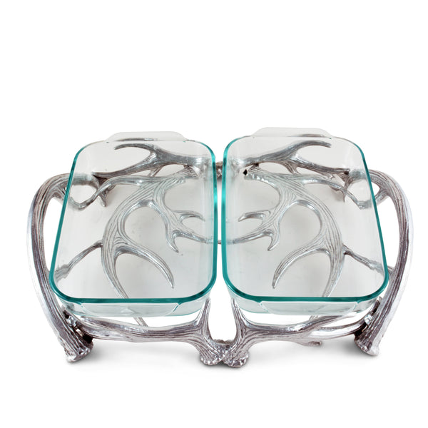 Antler Pyrex Holder Double 2qt Arthur Court Designs