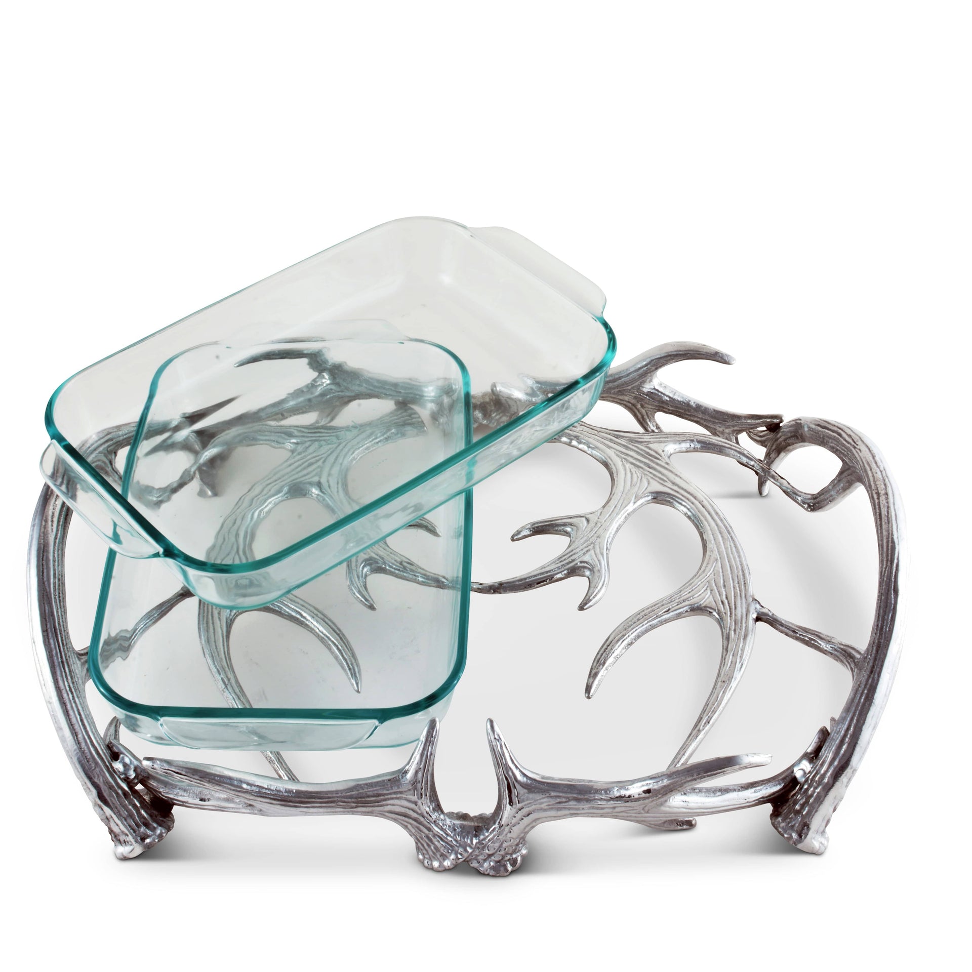Antler Pyrex Holder Double 2qt Arthur Court Designs