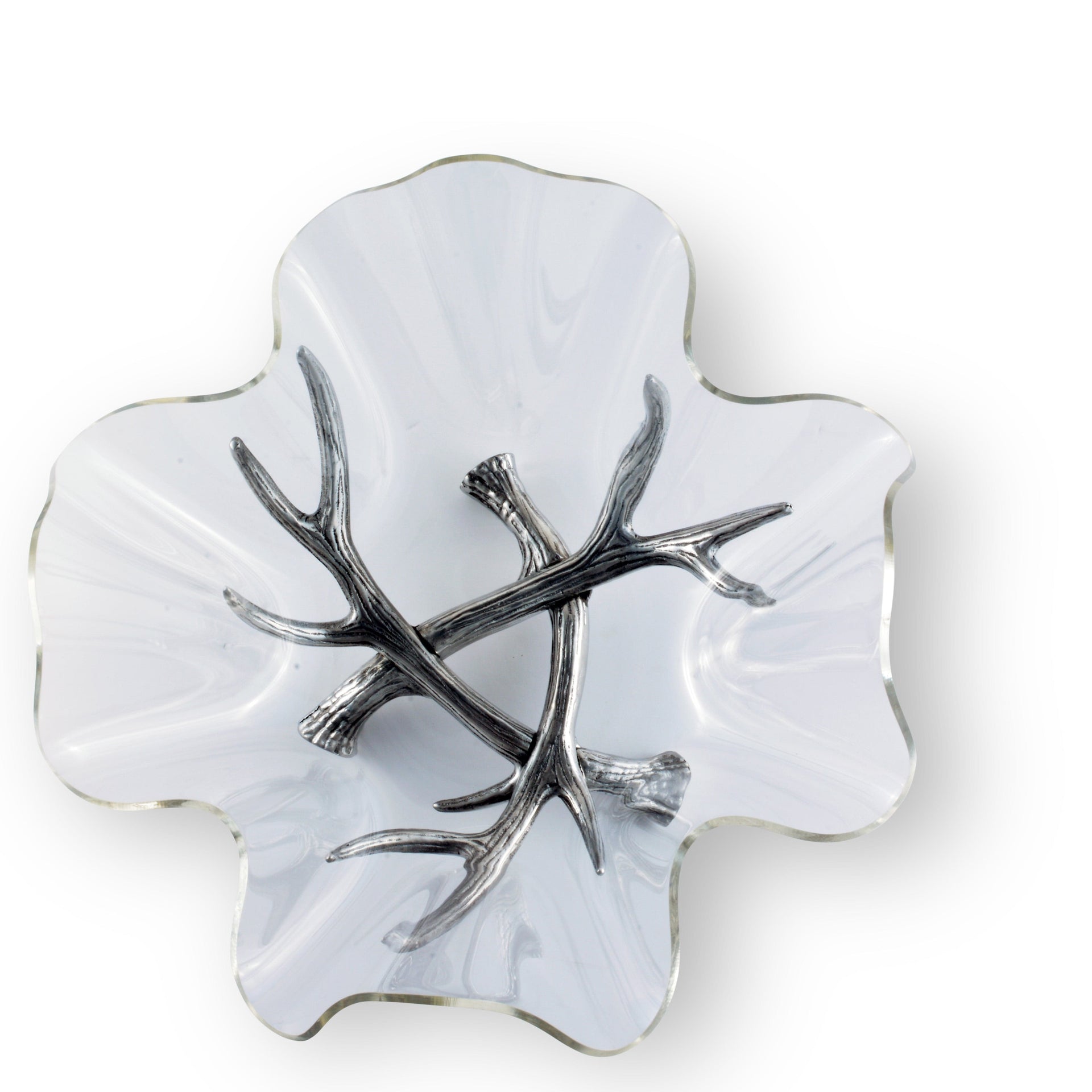 Antler Stand Acrylic Bowl 14 Arthur Court Designs