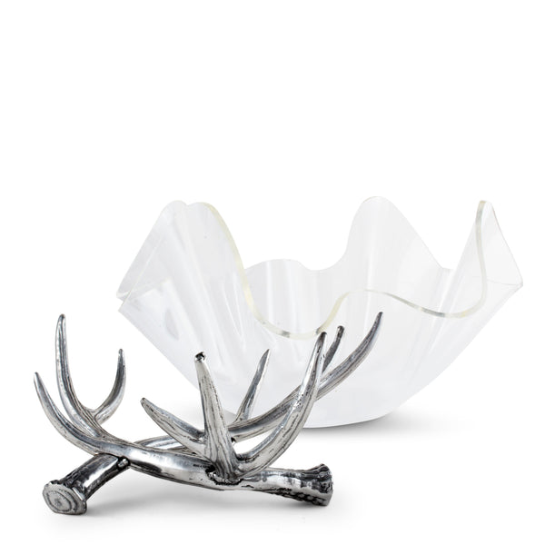 Antler Stand Acrylic Bowl 14 Arthur Court Designs