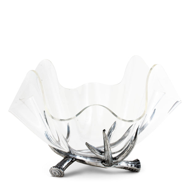 Antler Stand Acrylic Bowl 14 Arthur Court Designs