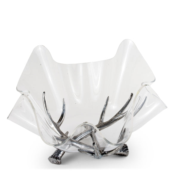Antler Stand Acrylic Bowl 14 Arthur Court Designs