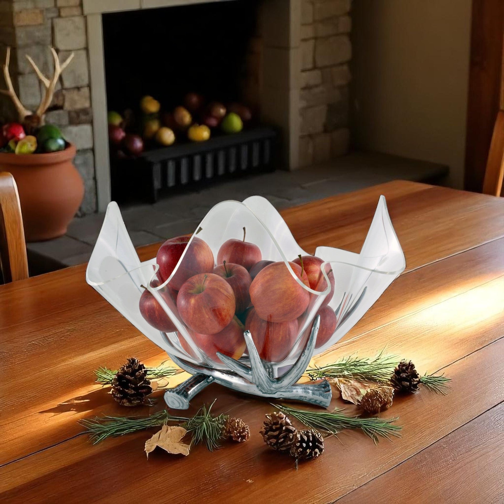 Antler Stand Acrylic Bowl 14 Arthur Court Designs
