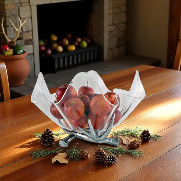 Antler Stand Acrylic Bowl 14 Arthur Court Designs