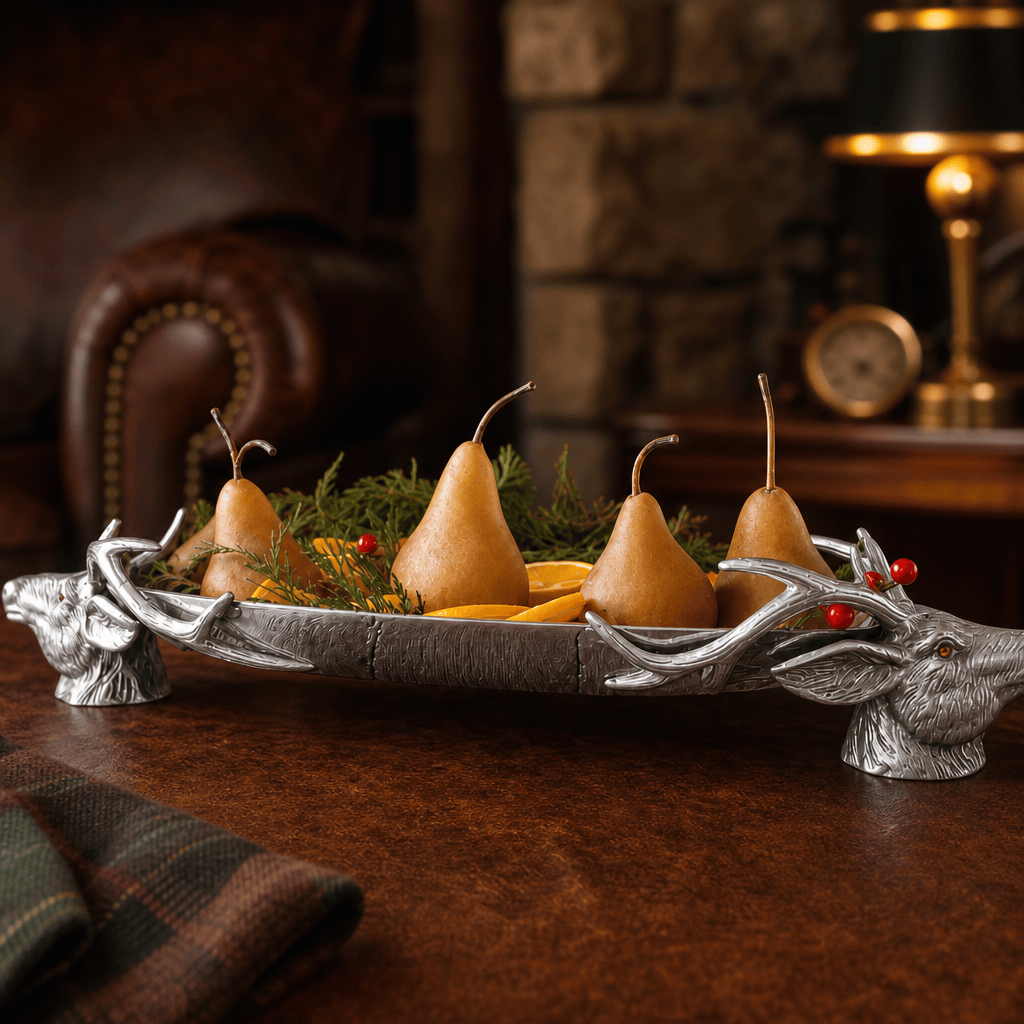 Deer Head Centerpiece Tray
