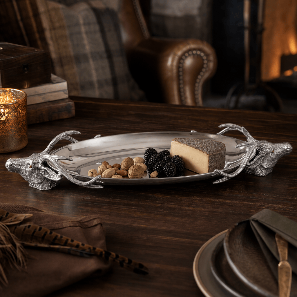 Deer Head Centerpiece Tray