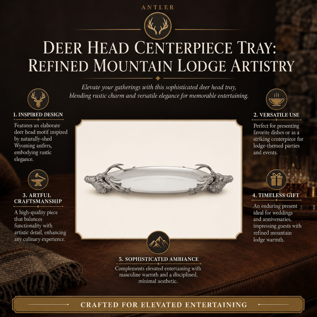 Deer Head Centerpiece Tray