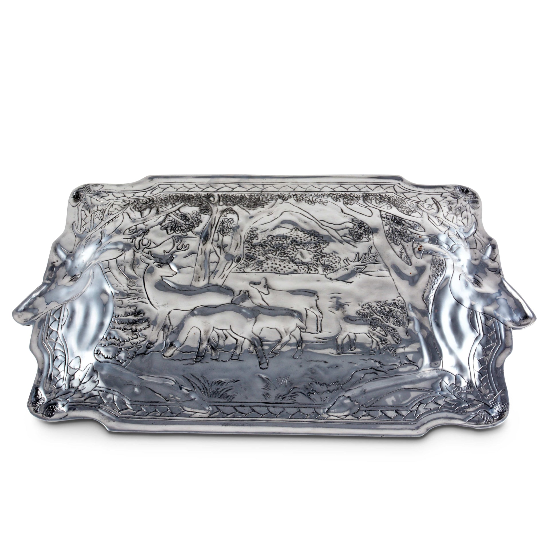 Elk Herd Oblong Tray Arthur Court Designs