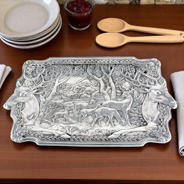 Elk Herd Oblong Tray Arthur Court Designs