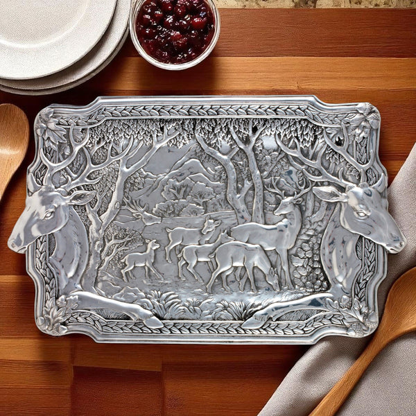 Elk Herd Oblong Tray Arthur Court Designs