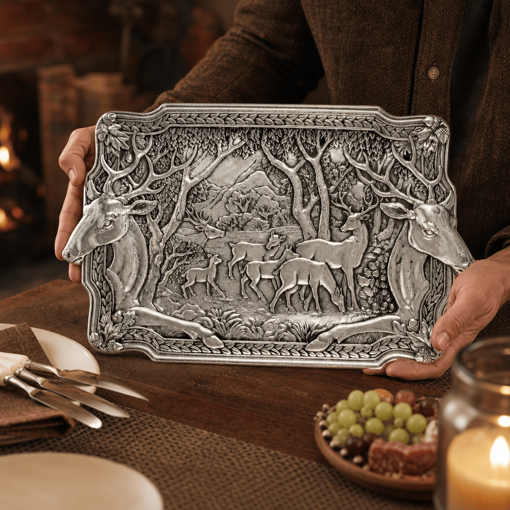 Elk Herd Oblong Tray