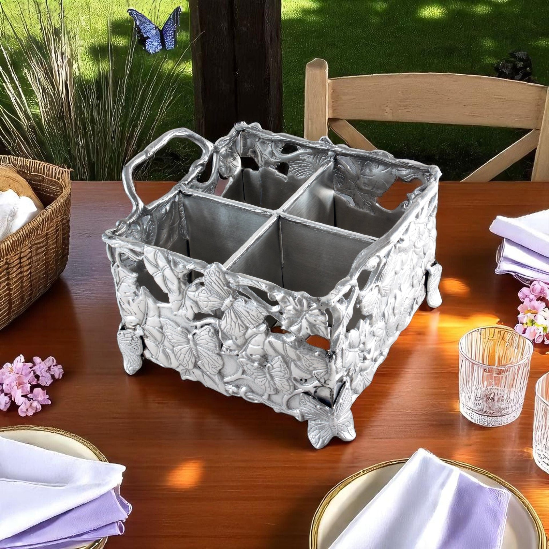 Butterfly Flatware Caddy Arthur Court Designs