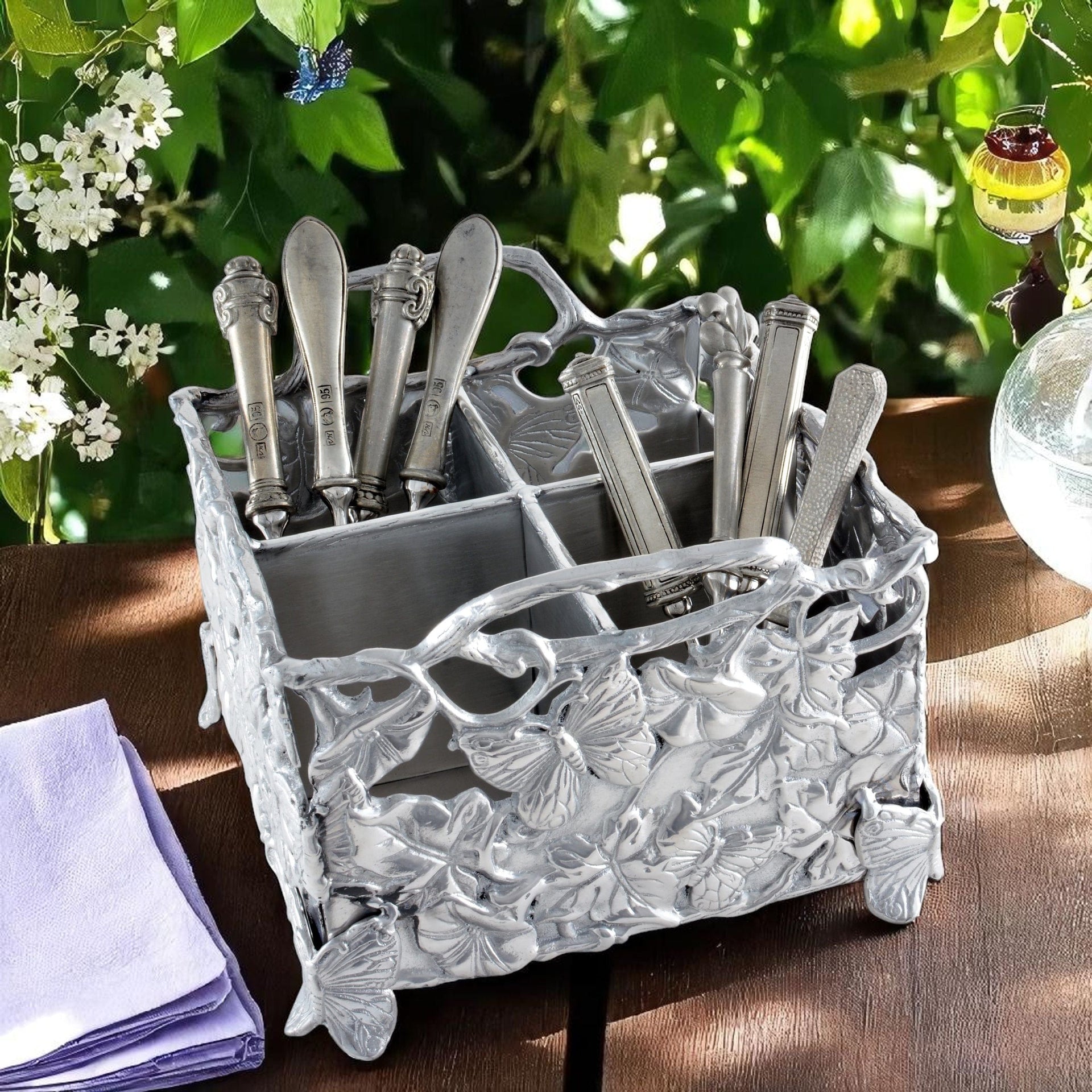 Butterfly Flatware Caddy Arthur Court Designs