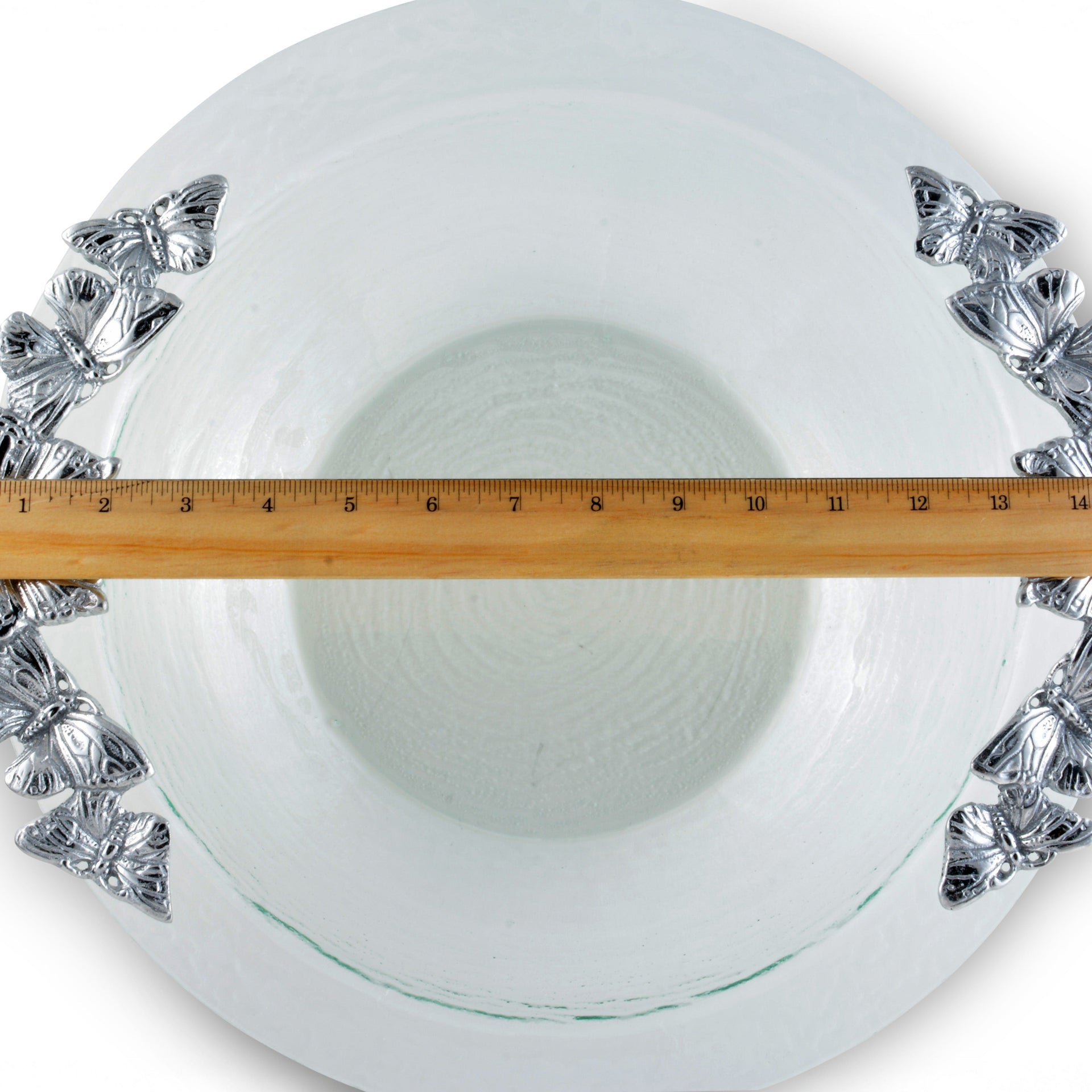 Butterfly Glass Salad Bowl Arthur Court Designs