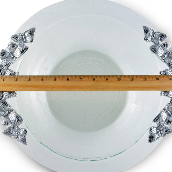 Butterfly Glass Salad Bowl