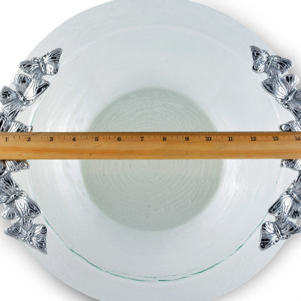 Butterfly Glass Salad Bowl Arthur Court Designs