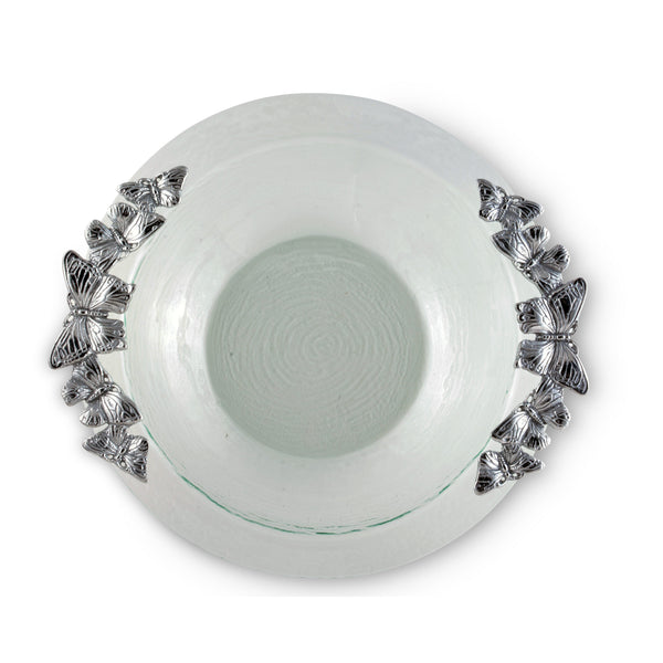 Butterfly Glass Salad Bowl