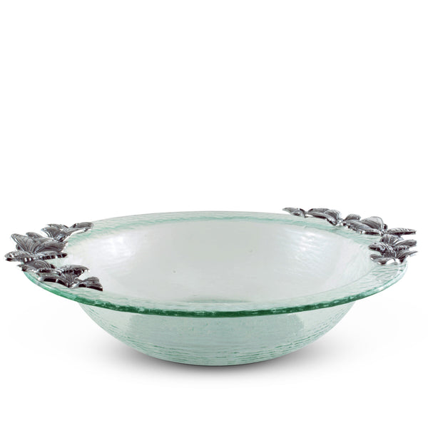 Butterfly Glass Salad Bowl Arthur Court Designs