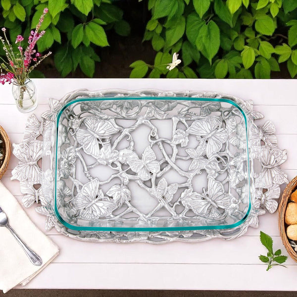 Butterfly Pyrex Holder 3qt Arthur Court Designs