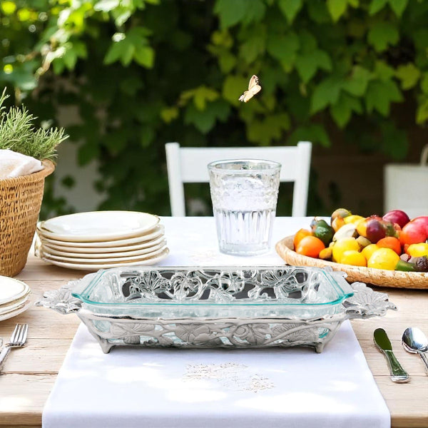 Butterfly Pyrex Holder 3qt Arthur Court Designs