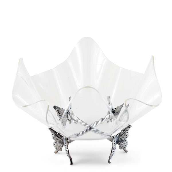 Butterfly Stand Acrylic Bowl 14