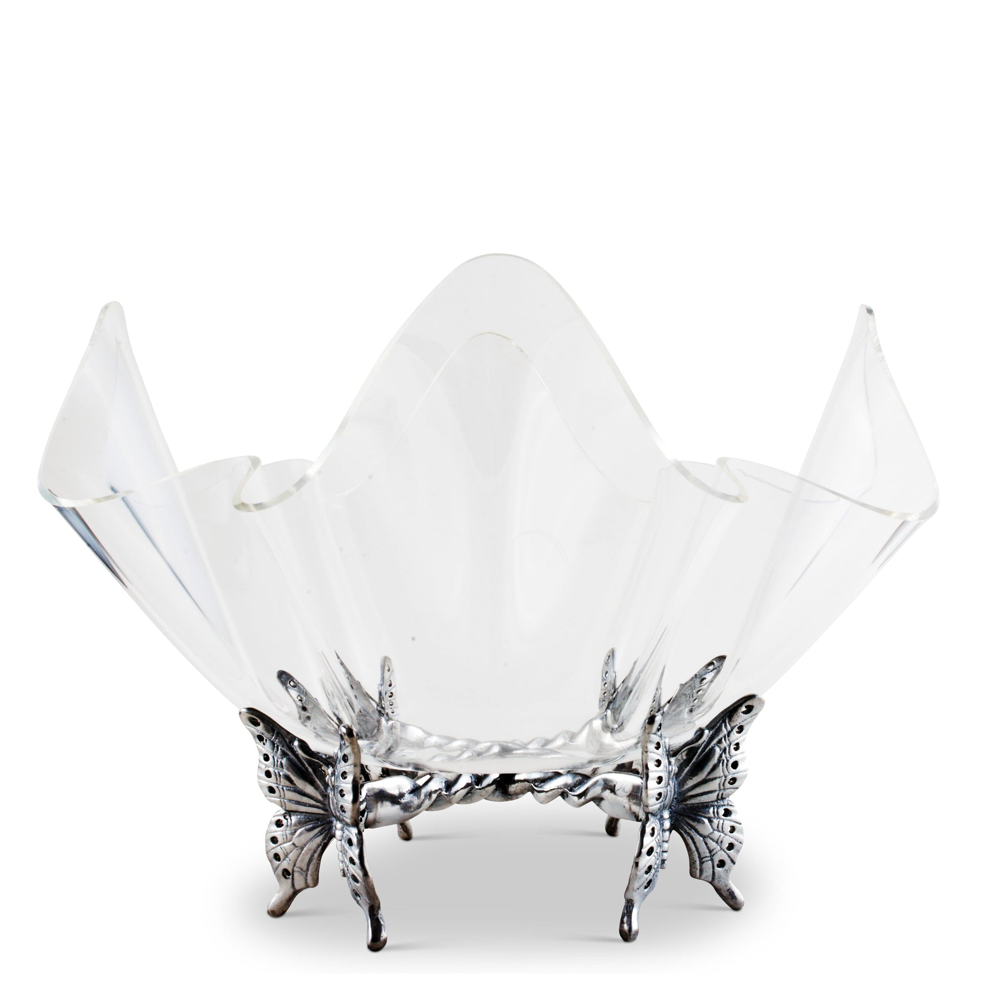 Butterfly Stand Acrylic Bowl 14 Arthur Court Designs