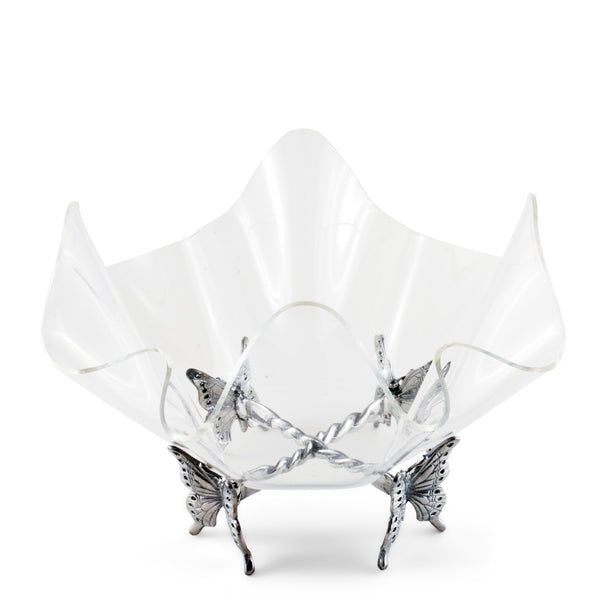 Butterfly Stand Acrylic Bowl 14 Arthur Court Designs