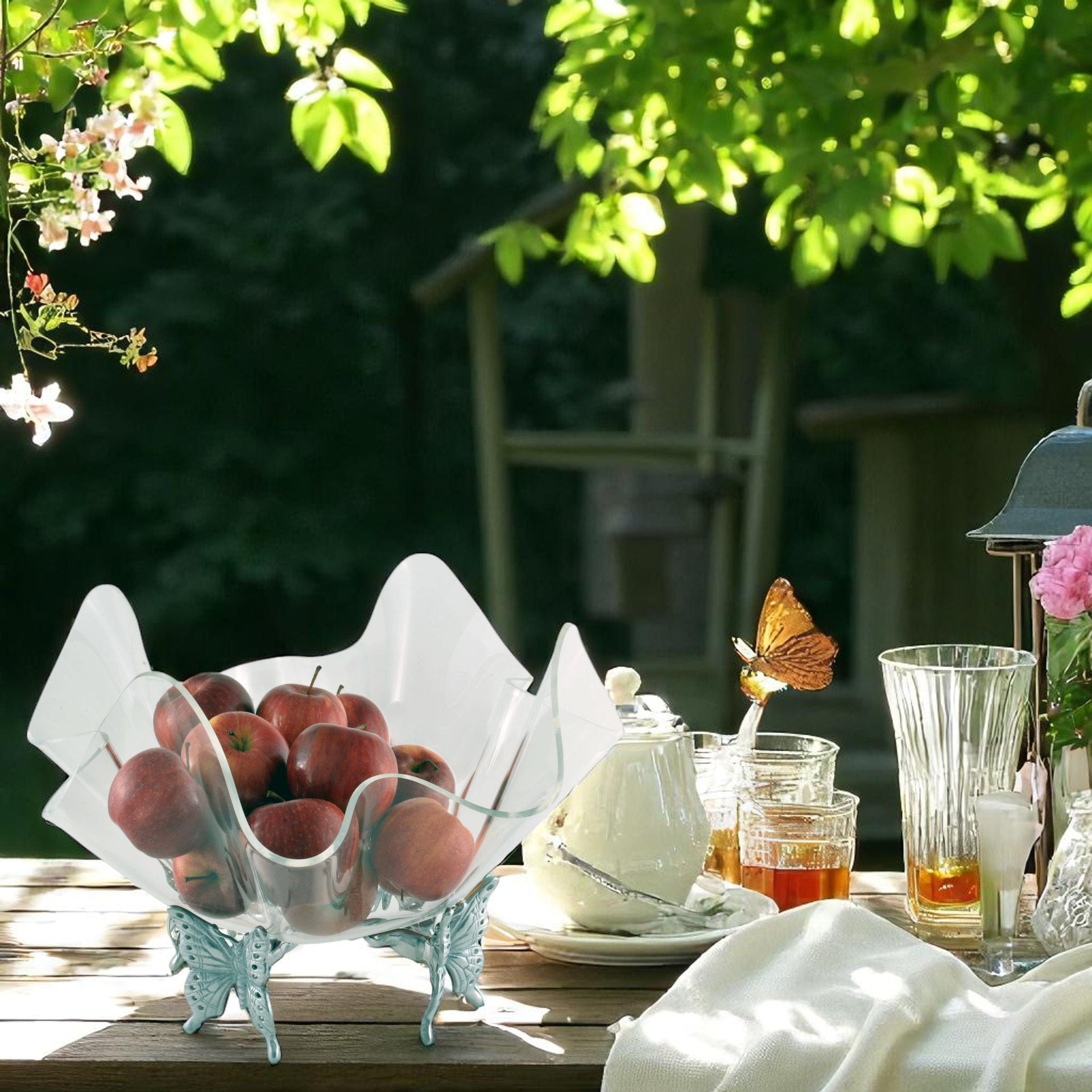 Butterfly Stand Acrylic Bowl 14 Arthur Court Designs