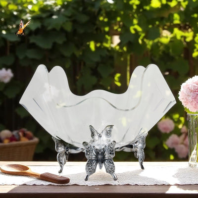 Butterfly Stand Acrylic Bowl 14