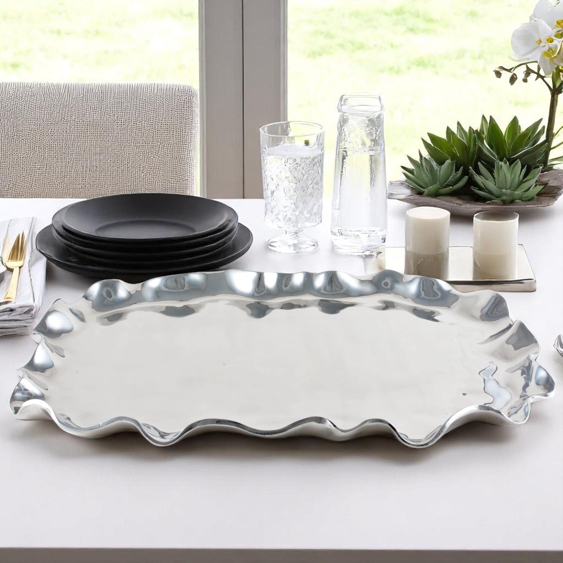 Carmel Rectangle Serving Tray Arthur Court Designs