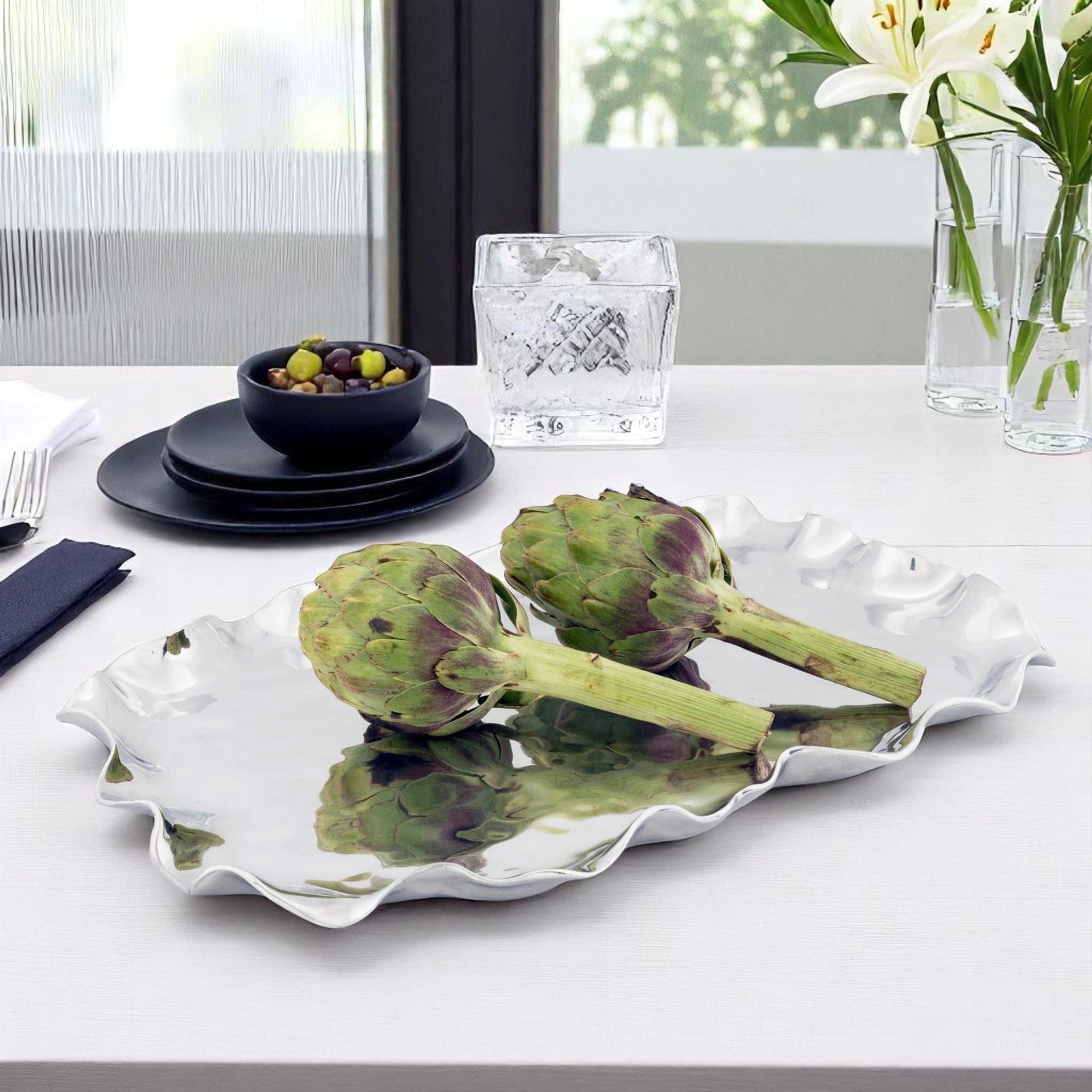 Carmel Rectangle Serving Tray Arthur Court Designs