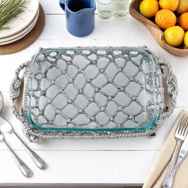 Crab and Net Casserole 3 Quart Holder Arthur Court Designs