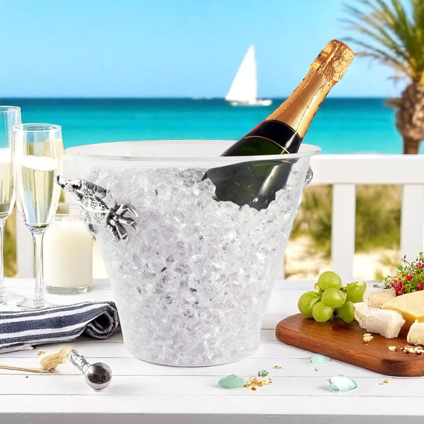 Crab Handle Acrylic Ice Bucket Arthur Court Designs