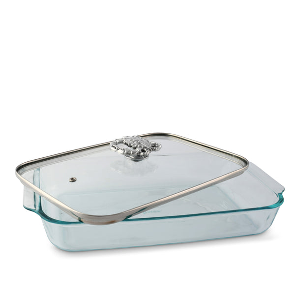 Crab Lid with Pyrex 3 quart Baking Dish Arthur Court Designs