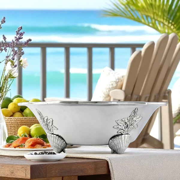 Ocean Kelp and Shells Salad Bowl Arthur Court Designs