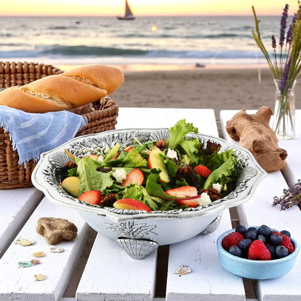 Ocean Kelp and Shells Salad Bowl Arthur Court Designs