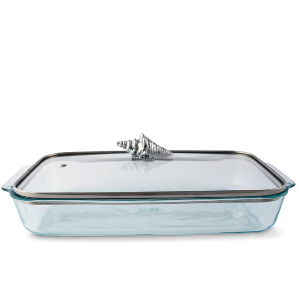 Shell Lid with Pyrex 3 quart Baking Dish Arthur Court Designs