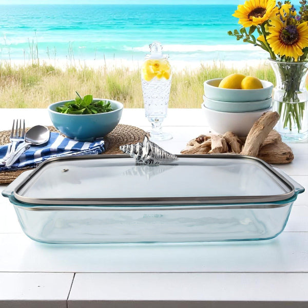 Shell Lid with Pyrex 3 quart Baking Dish Arthur Court Designs