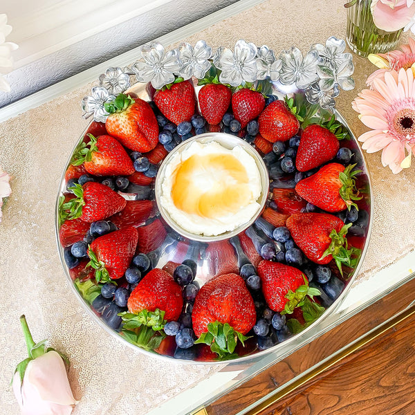 Butterfly and Dogwood Chip and Dip Arthur Court Designs