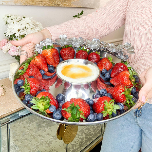 Butterfly and Dogwood Chip and Dip Arthur Court Designs