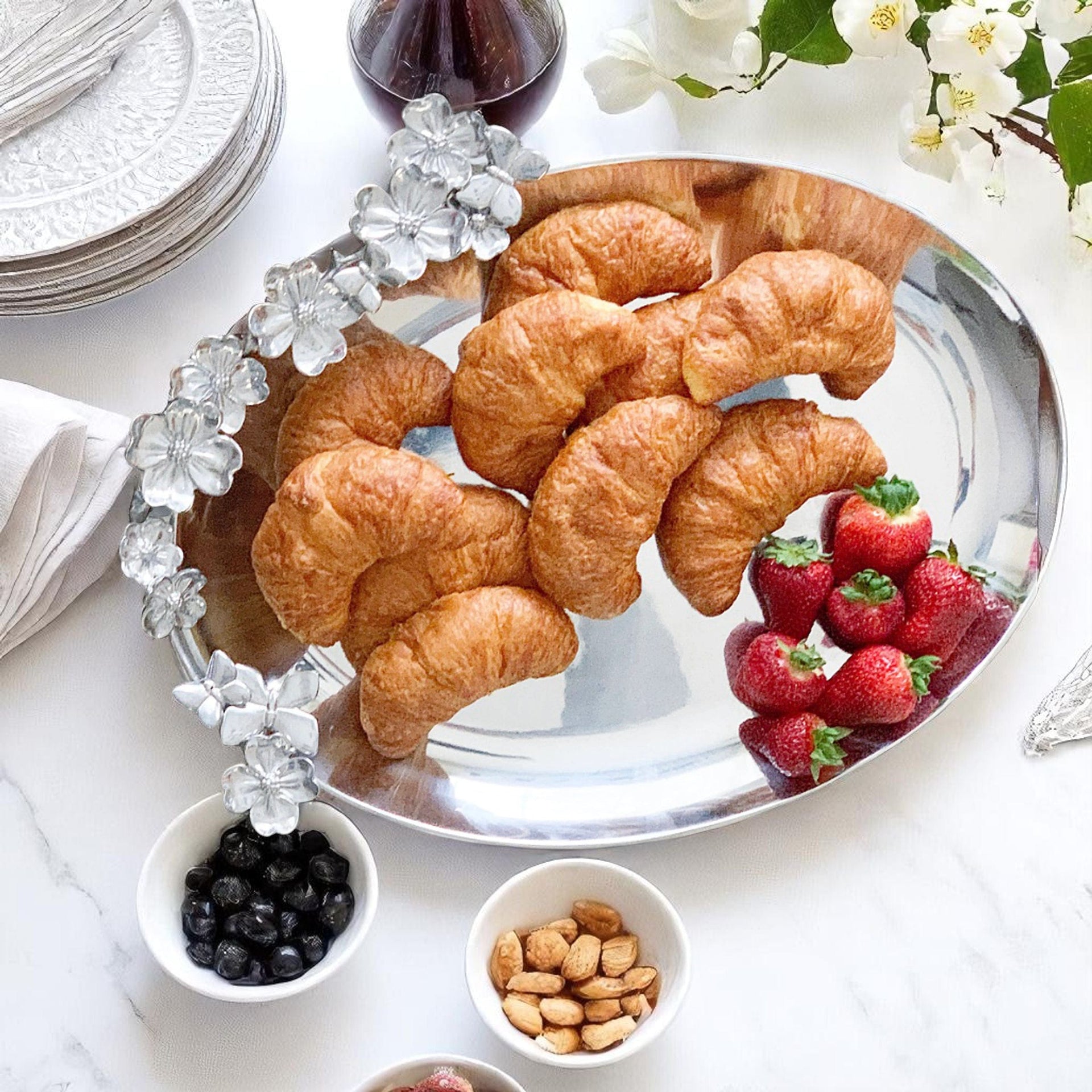 Butterfly Dogwood Platter Arthur Court Designs