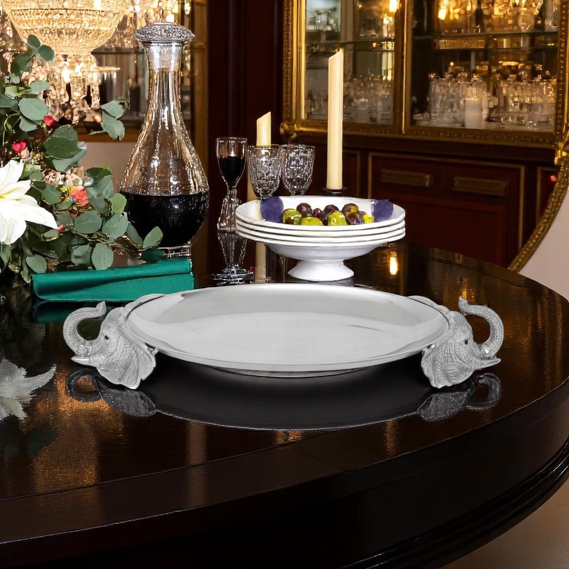 Elephant Centerpiece Tray Arthur Court Designs