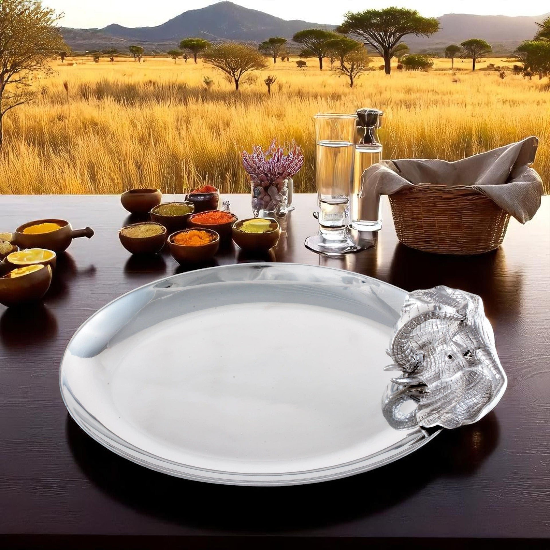 Elephant Oval Platter Arthur Court Designs