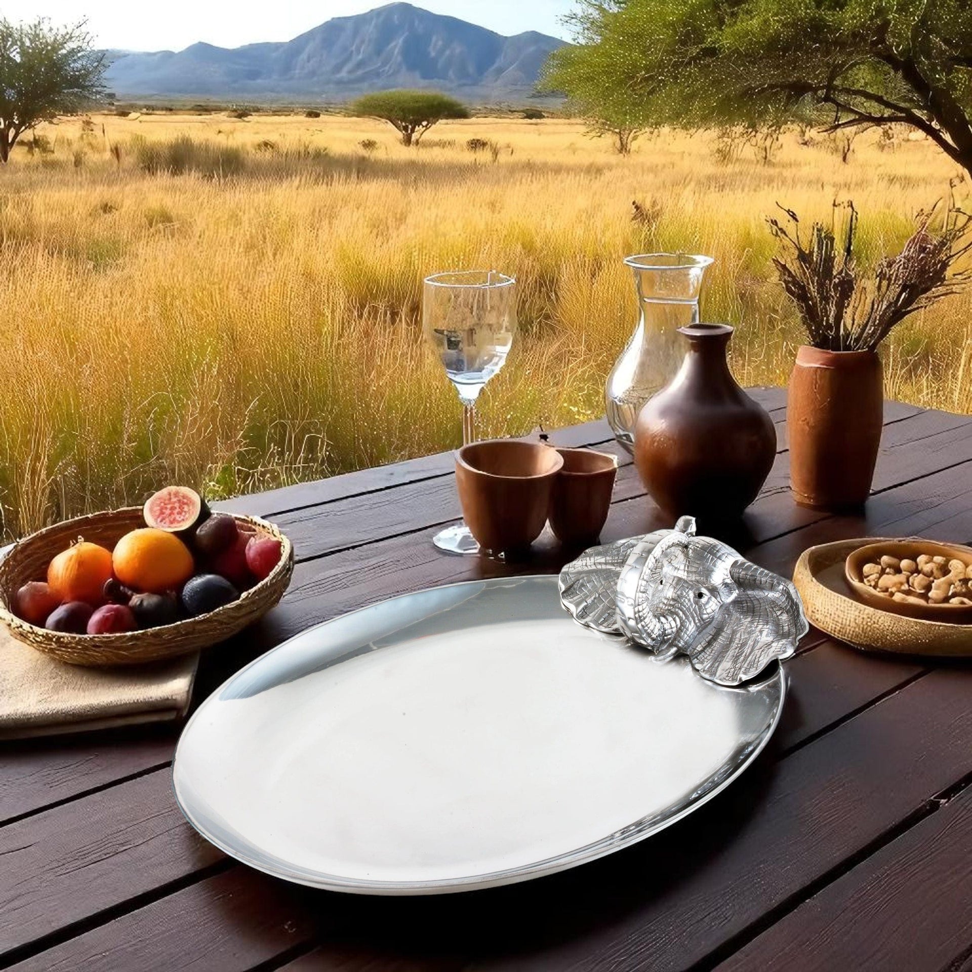 Elephant Oval Platter