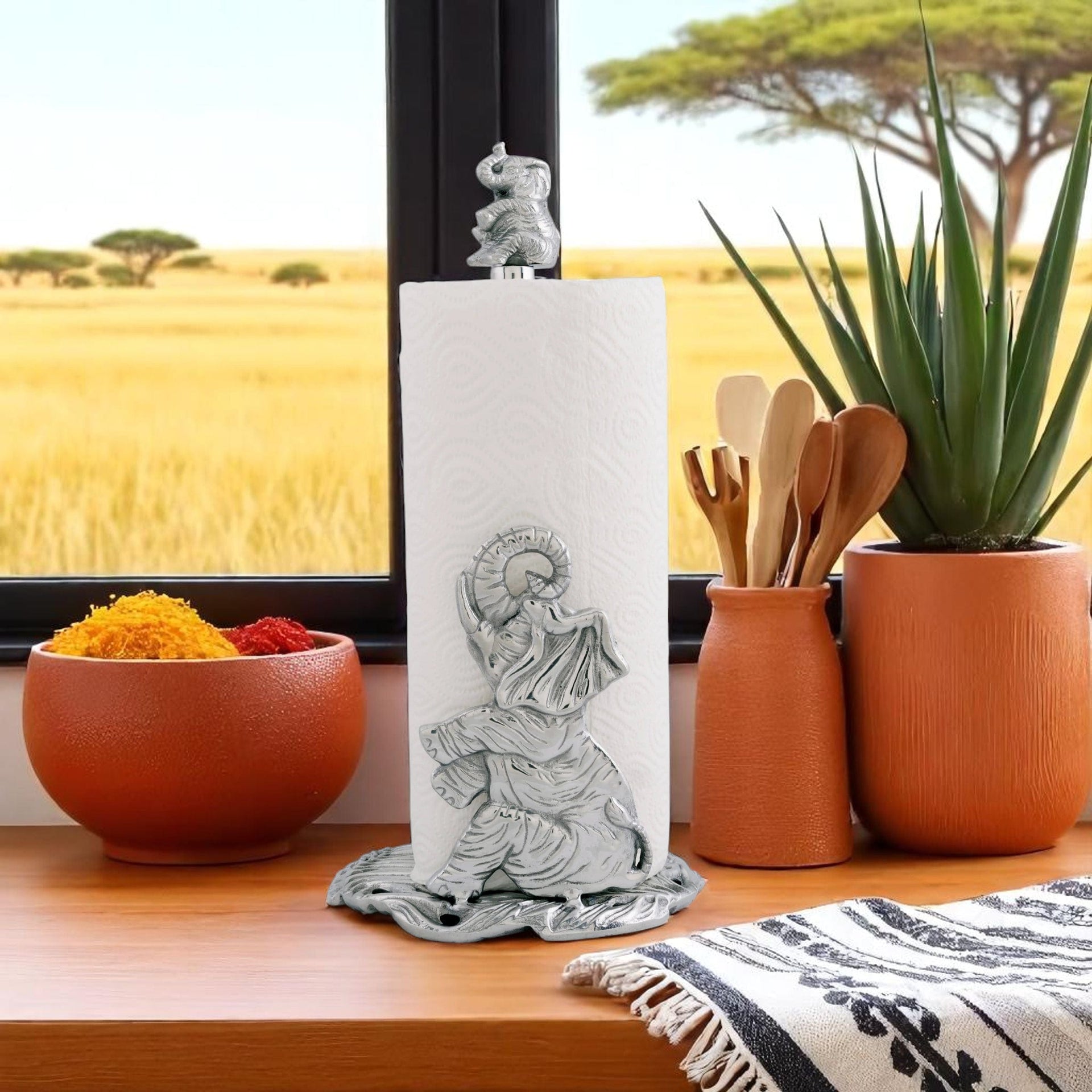 Elephant Paper Towel Holder Arthur Court Designs