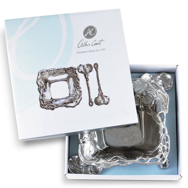 Elephant Salad Set 3-Pc Arthur Court Designs